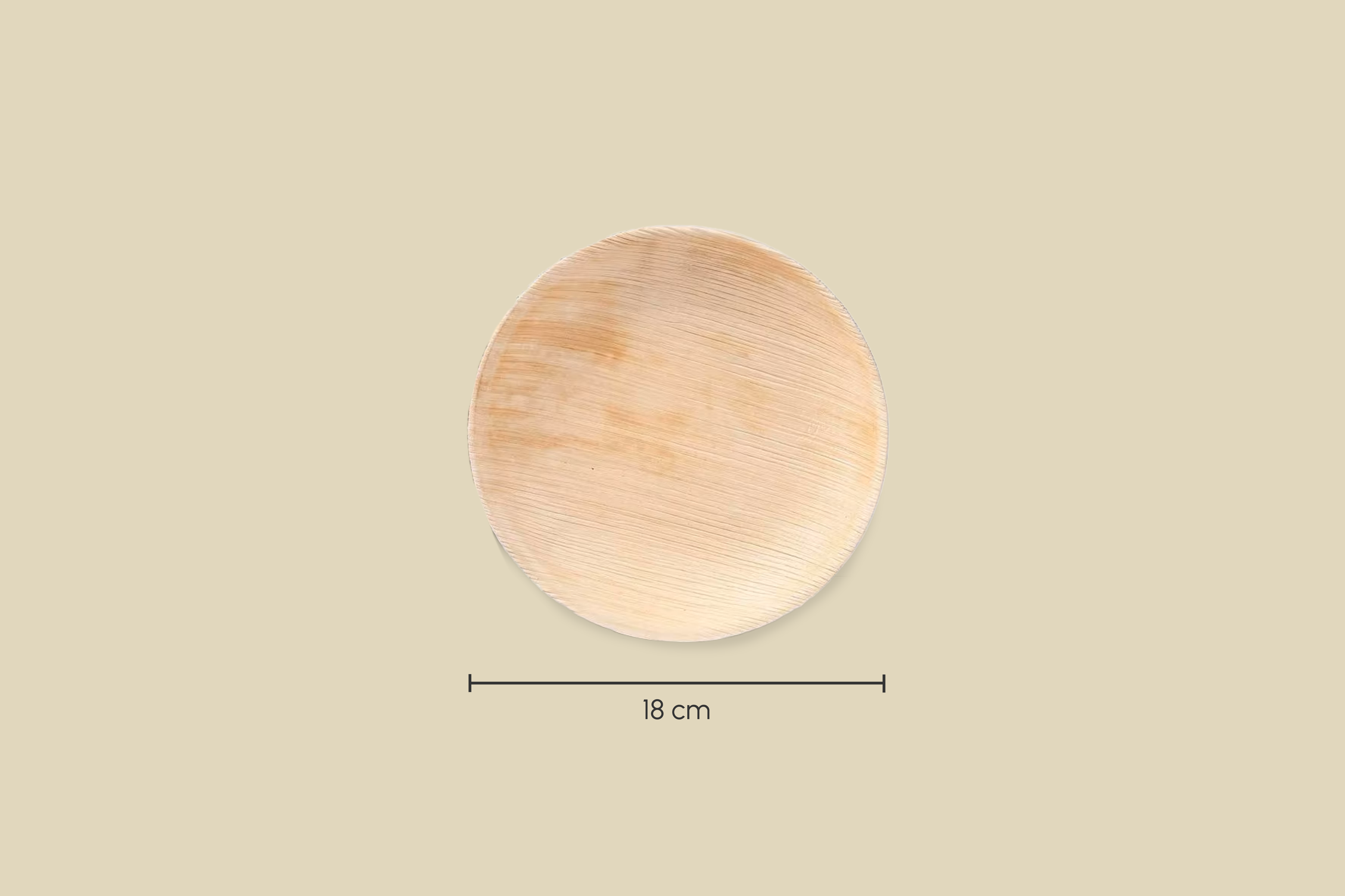 Palmblatt-Teller, rund, 18 cm x 2,5 cm (200er Karton)